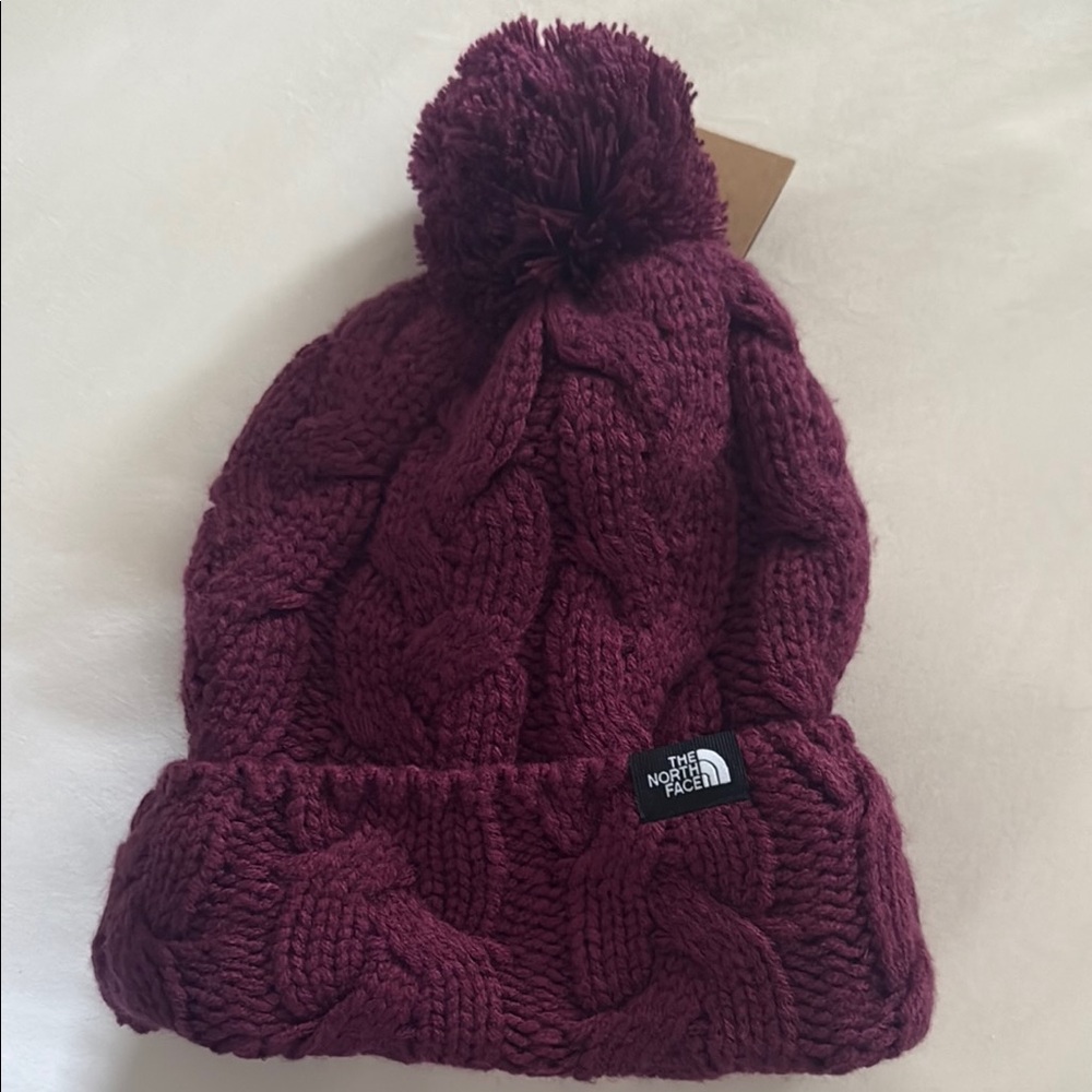 The North Face Burgundy Knit Beanie